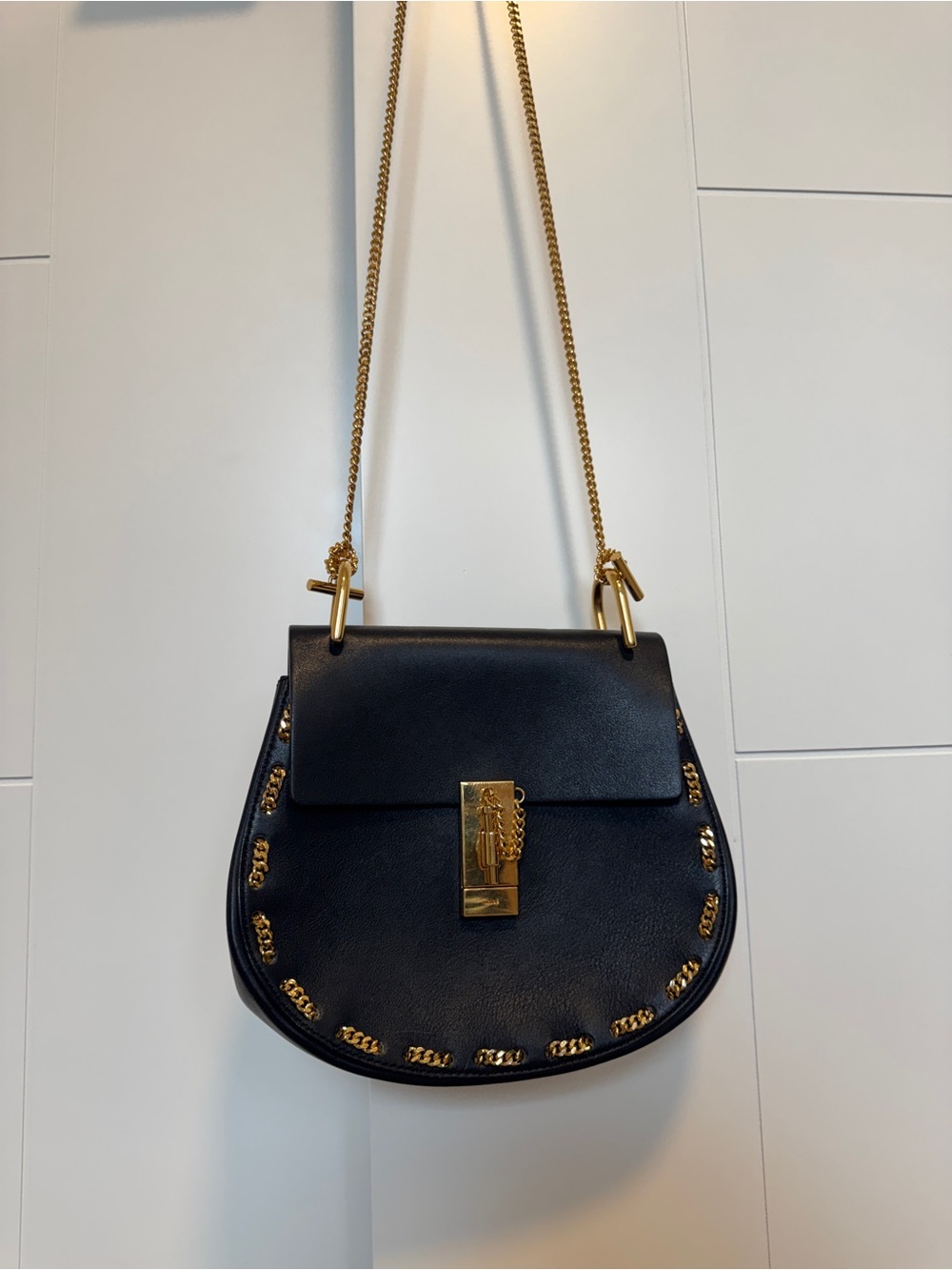 Chloé Drew Threaded-Chain Shoulder Bag - Picture 2 of 8